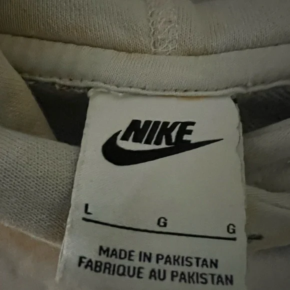 Nike Men's Size Large Tie-Dye Hooded Sweatshirt in Cream, Yellow and Gray - Picture 3 of 8